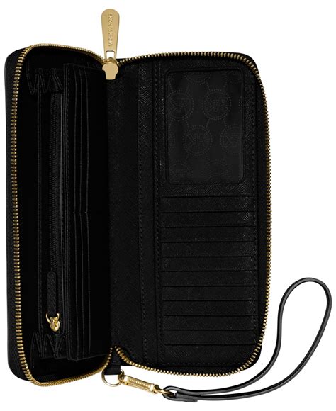 michael kors wallet jet set continental black|michael kors multifunction wallet.